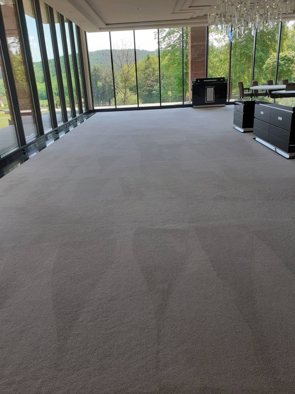 Nettoyage à sec par procédé écologique d'une moquette de restaurant proche de Ingwiller